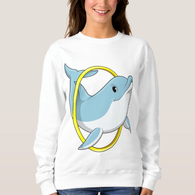 Dolphin med Ring T Shirt (Framsida)