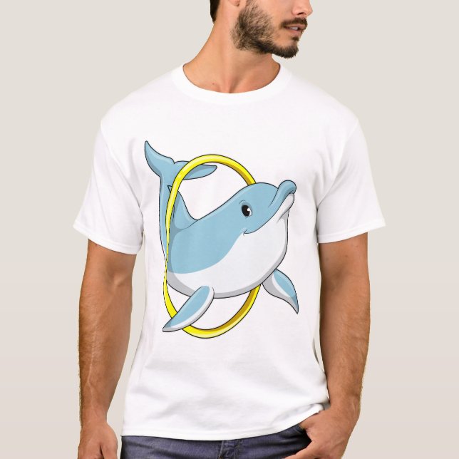 Dolphin med Ring T Shirt (Framsida)