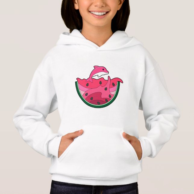 Dolphin med Watermelon T Shirt (Framsida)