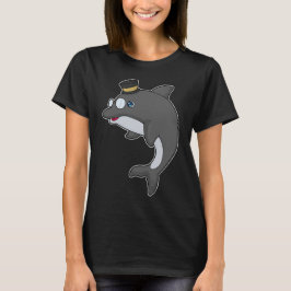 Dolphin Nerd Hat Glass T Shirt