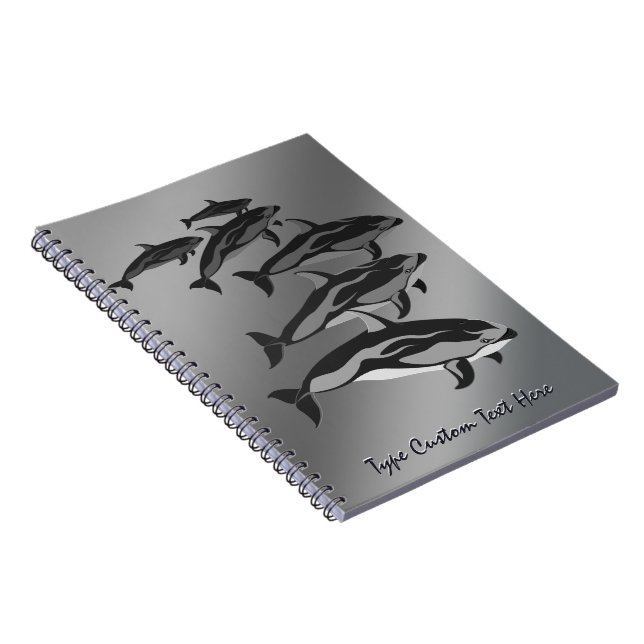 Dolphin Notebook Personlig Dolphin Art Journal Anteckningsbok (Högra Sidan)