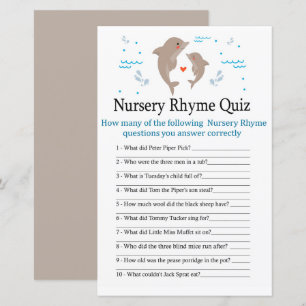 Dolphin Nursery Rhyme Quiz babyduschspel
