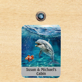 Dolphin Ocean Personlig Sea Magnet