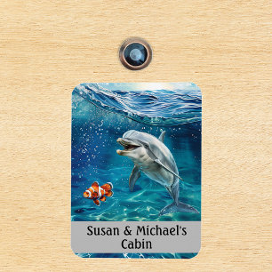 Dolphin Ocean Personlig Sea Magnet