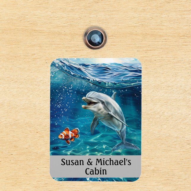 Dolphin Ocean Personlig Sea Magnet (Skapare uppladdad)