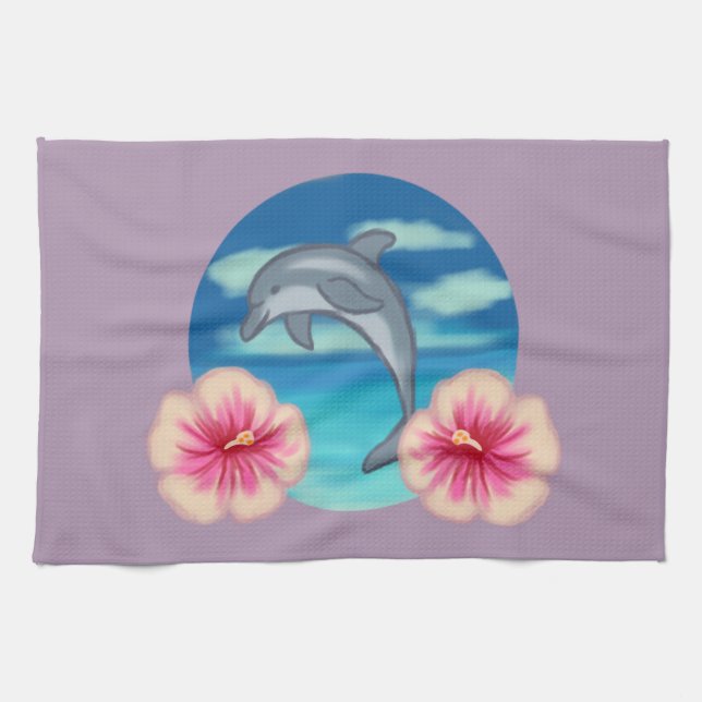 Dolphin Paradise Kökshandduk (Horisontell)