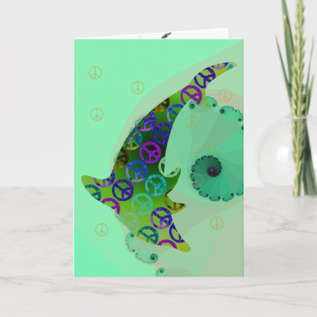 Dolphin Peace Fredag Snäcka Greeting Card Kort (Framsida)