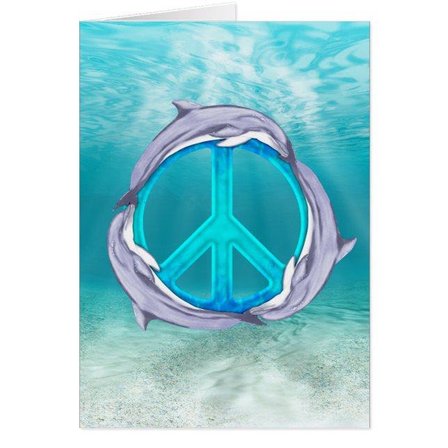 Dolphin Peace Hälsningskort (Framsidan)
