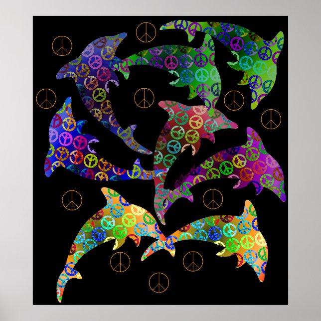 Dolphin Peace Pod Poster (Framsidan)