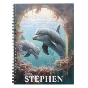 Dolphin Peeking Personlig Anteckningsbok