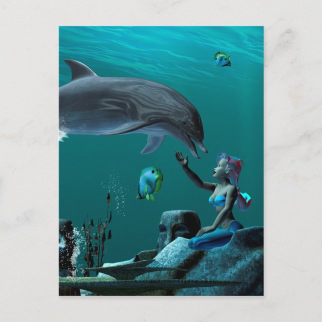 Dolphin play vykort (Framsida)