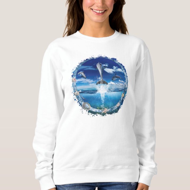 Dolphin Pod Cast Party T Shirt (Framsida)