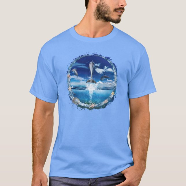 Dolphin Pod Cast Party T Shirt (Framsida)