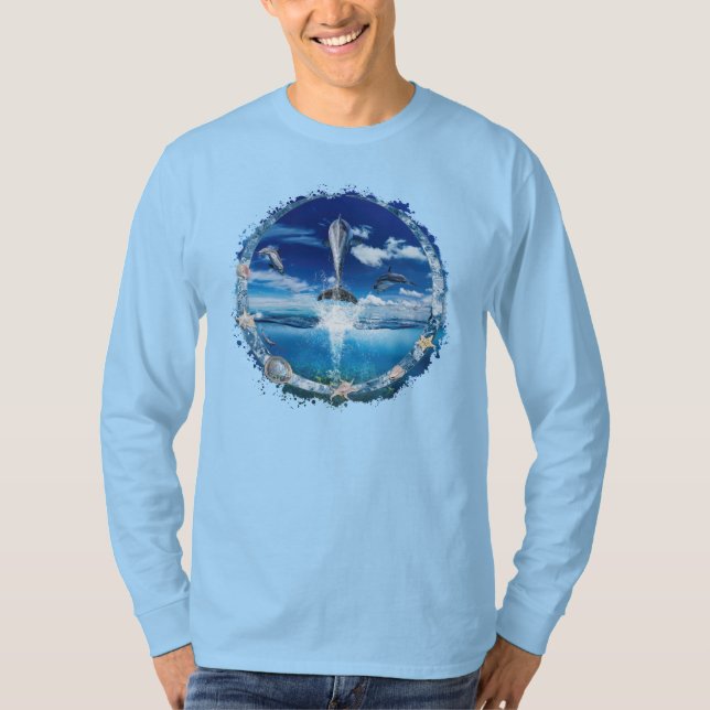 Dolphin Pod Cast Party T Shirt (Framsida)