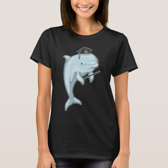 Dolphin Professor Cylinder T Shirt (Framsida)
