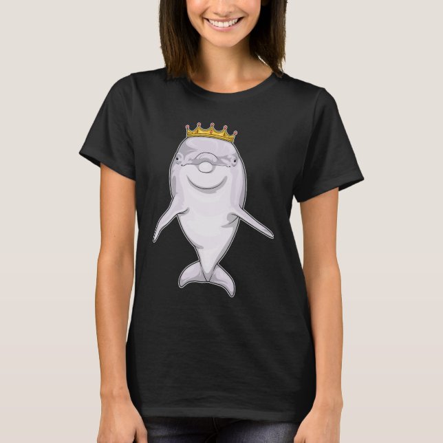 Dolphin Queen Krona T Shirt (Framsida)
