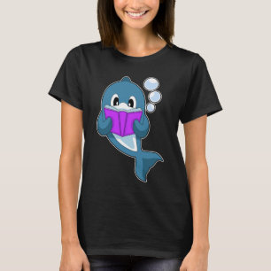 Dolphin Reading Bok T Shirt