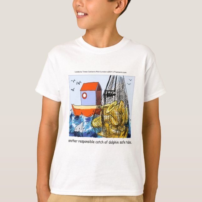 Dolphin-Säker Tuba Funny T-shirt (Framsida)