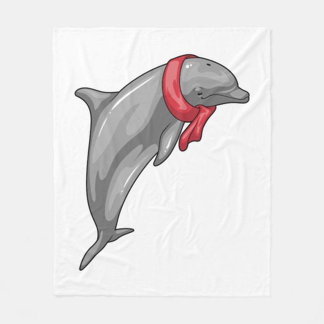 Dolphin Scarf Fleecefilt (Framsidan)