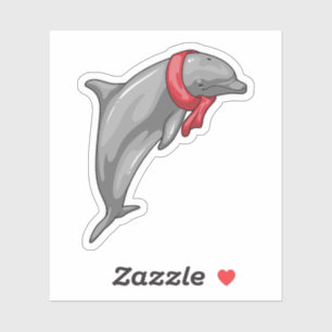 Dolphin Scarf Klistermärken