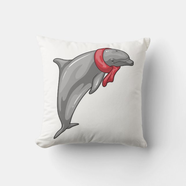Dolphin Scarf Kudde (Framsida)