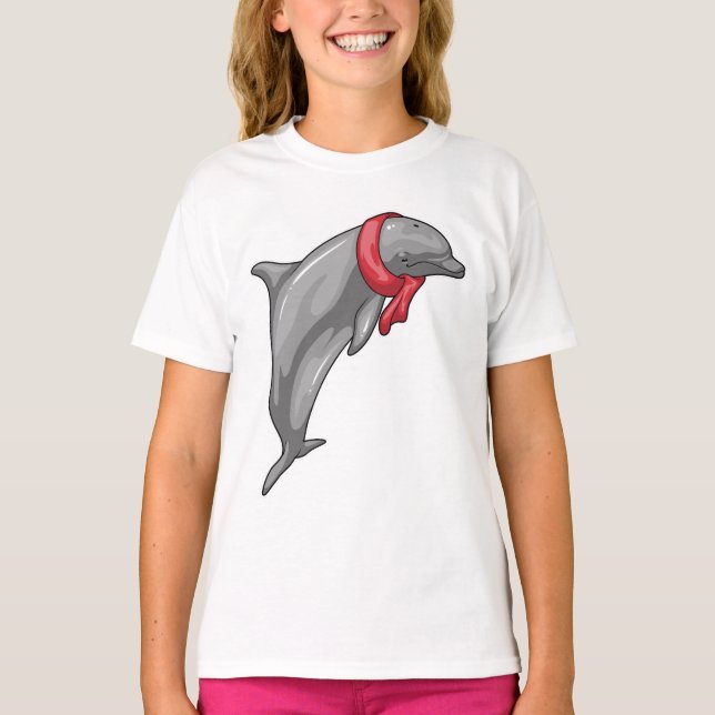 Dolphin Scarf T Shirt (Framsida)