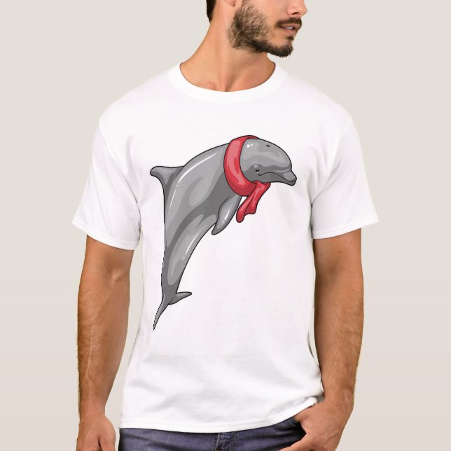 Dolphin Scarf T Shirt (Framsida)