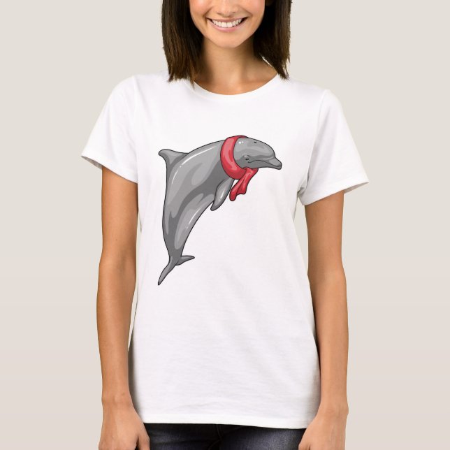 Dolphin Scarf T Shirt (Framsida)