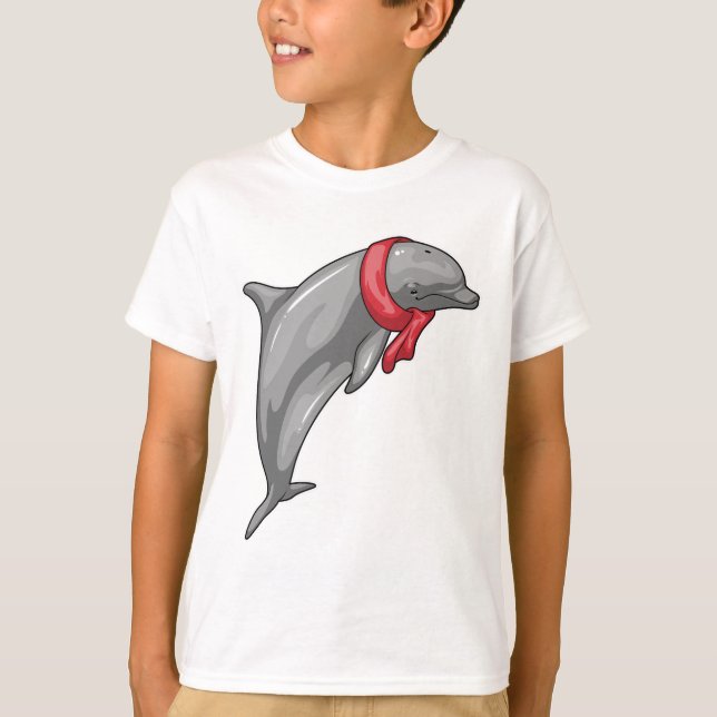Dolphin Scarf T Shirt (Framsida)