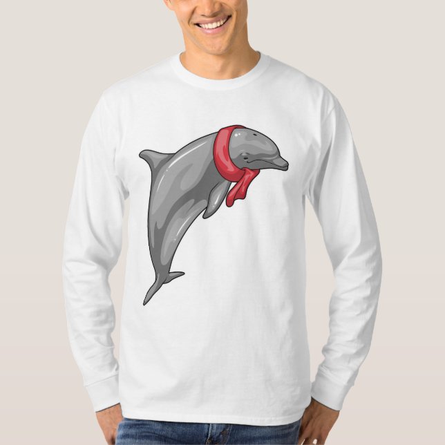 Dolphin Scarf T Shirt (Framsida)