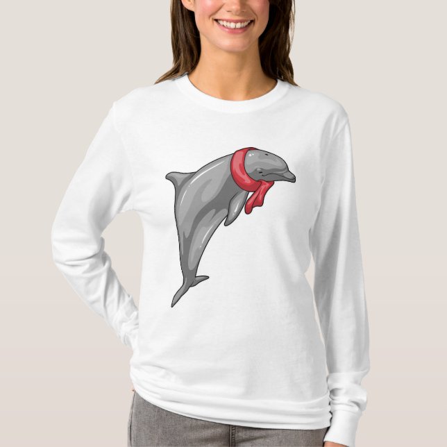 Dolphin Scarf T Shirt (Framsida)