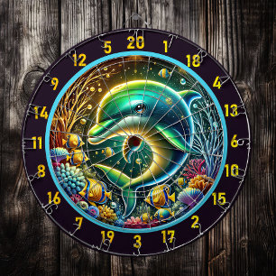Dolphin Serenity Coral Reef Dartboard Darttavla