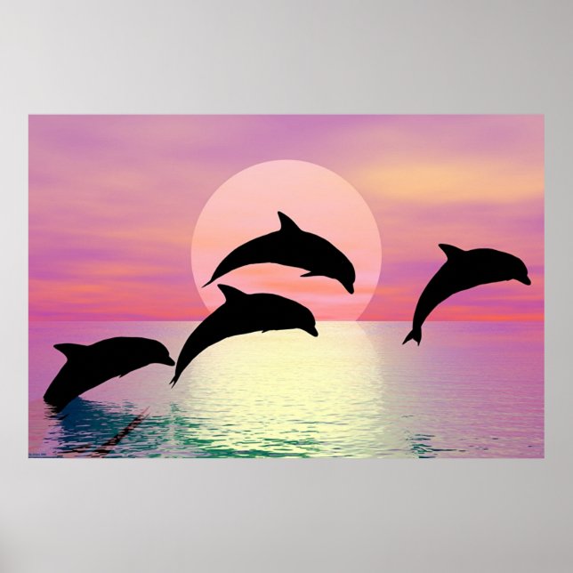 Dolphin Silhouette Poster (Framsidan)