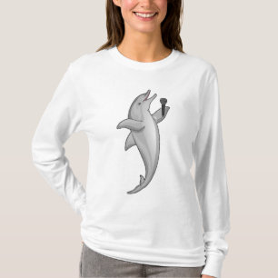 Dolphin Singer Microphone T Shirt