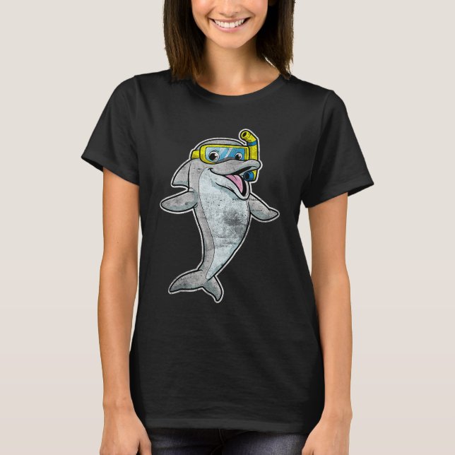 Dolphin Snorkel Sea Animal Whale Men Women Love Do T Shirt (Framsida)