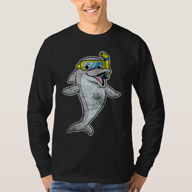 Dolphin Snorkel Sea Animal Whale Men Women Love Do T Shirt (Framsida)