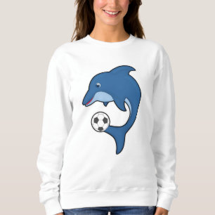 Dolphin som fotbollsspelare med fotboll t shirt