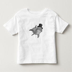 Dolphin som gentleman med Top hat T Shirt