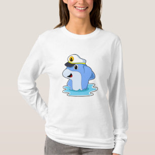 Dolphin som kapten med Hat T Shirt