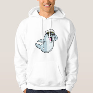 Dolphin som polis med polishatt hoodie