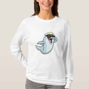 Dolphin som polis med polishatt t shirt
