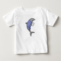 Dolphin som sekreterare med pappra stapeln