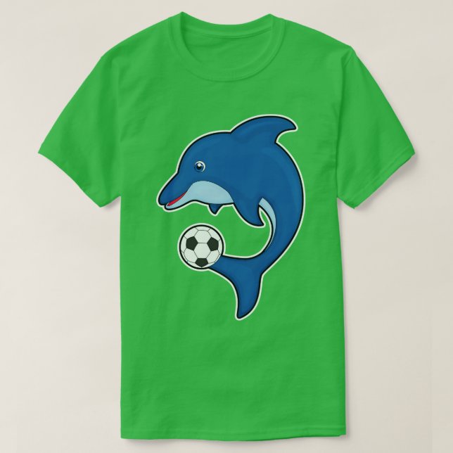 Dolphin som spelare med boll t shirt (Design framsida)