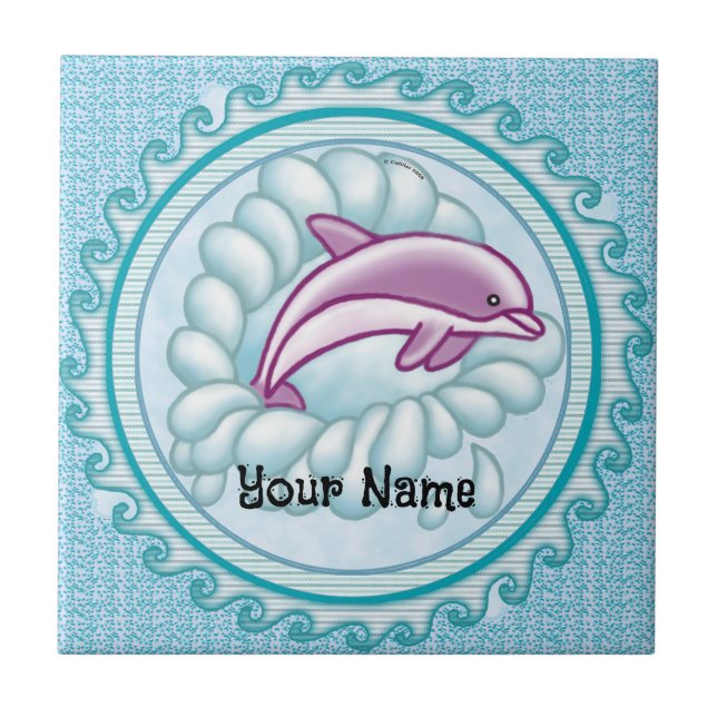 Dolphin Splash   Kakelplatta (Framsidan)