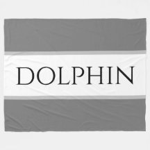 DOLPHIN Sporty Grått Black White Nautical Rand