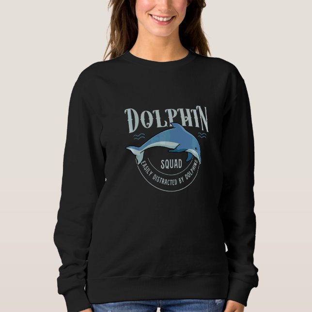 Dolphin Squad Havsdjur Söt Delfin   T Shirt (Framsida)