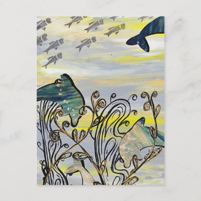 Dolphin Stänk vykort (Framsida)