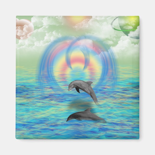 Dolphin Stigning Magnet (Framsidan)