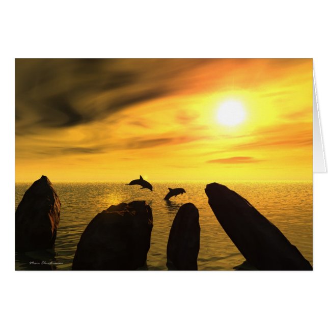 Dolphin Stones Hälsningskort (Framsidan Horizontal)