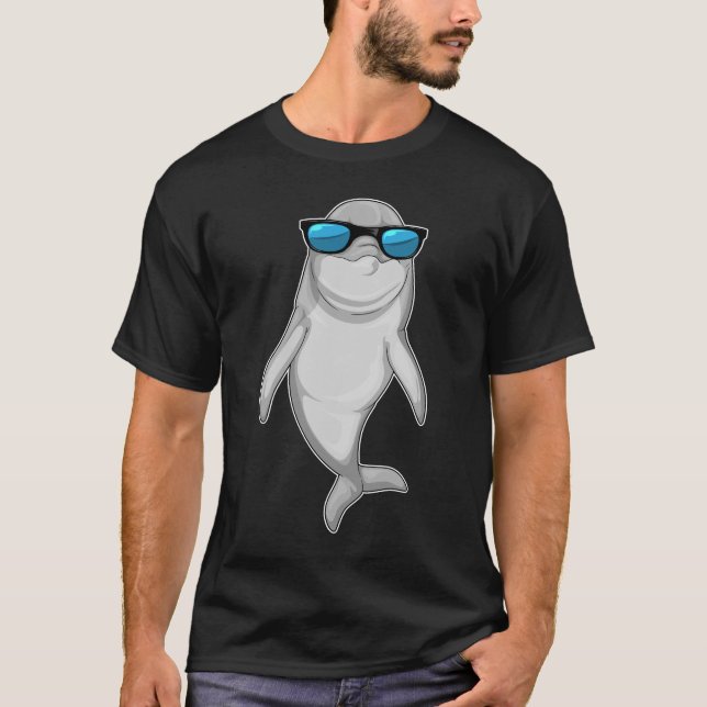 Dolphin Sunglasses T Shirt (Framsida)